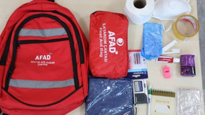 Deprem çantasına olan talep arttı
