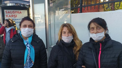 Coronavirüs salgınına vatandaşlardan maskeli önlem