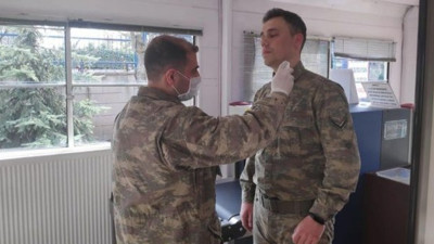 Kışlada yoğun koronavirüs önlemi