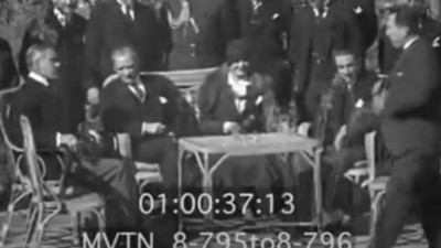 İşte Atatürk'ün su gibi Fransızca konuştuğu görüntü