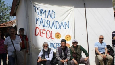 Maden ziyareti yapan başkana protesto