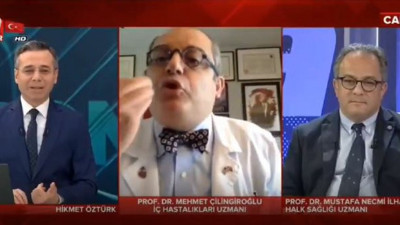 Prof. Dr. Mehmet Çilingiroğlu'ndan A Haber canlı yayınında olay hareket