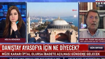 Yusuf Halaçoğlu Ayasofya belgesini canlı yayında açıkladı