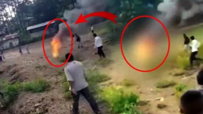 Dehşet anları kameraya yansıdı: Üfürükçüyü diri diri yaktılar