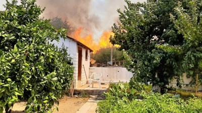Flaş... Flaş... Seferihisar yanıyor! İtfaiye çaresiz!