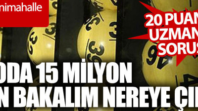 Süper Loto'da 15 Milyon bilin bakalım nereye çıktı!