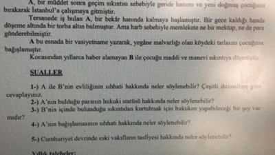 Hukuk fakültesi sınavında skandal soru: O profesör 14 yaşındaki çocuğu böyle evlendirdi!