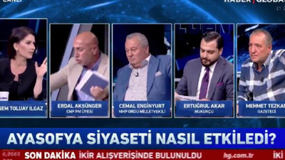 CHP'li Erdal Aksünger canlı yayını terk etti, Haber Global spikeri bu kez isyan etti