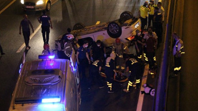 Araçlara makas attı kaza yaptı!