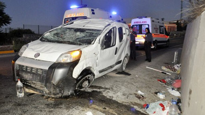 Manisa'da aşırı hız kaza getirdi
