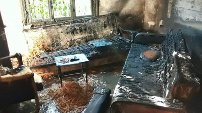 Adana'da korku dolu anlar! Klima bomba gibi patladı