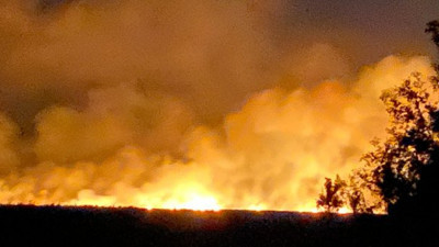 Terme'deki orman yangınında korkutan görüntüler! 12 saattir ciğerlerimiz yanıyor