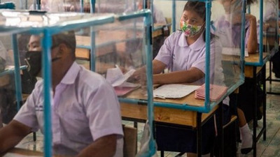 Korona eğitimi bu hale getirdi, çocuklar için virüs önlemi