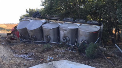 20 ton süt toprağı suladı