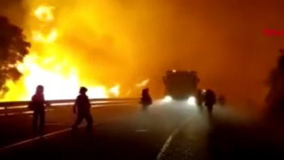 Orman cayır cayır yanıyor. 3 bin kişi kaçıyor