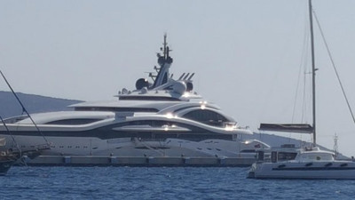 Katar Emiri'nin süper lüks yatı Bodrum'da