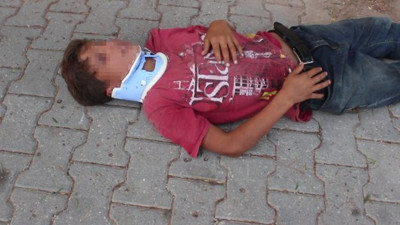 Su içmek isteyen çocuğa öldüresiye dayak! Ellerin kırılsın