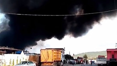 Bursa'da çöplük alanda yangın