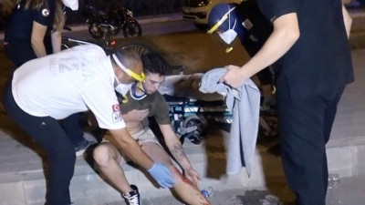 Metrelerce sürüklendi, başındaki kask sayesinde ölümden döndü