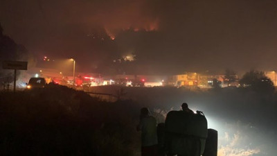 Soma'da orman yangını! Bir mahalle boşaltıldı