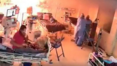 Hastalar alev topunun içinde kaldı! Yoğun bakımda korkunç patlama