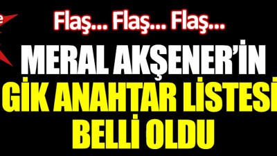 İYİ Parti kongresinde Meral Akşener'in anahtar listesi belli oldu