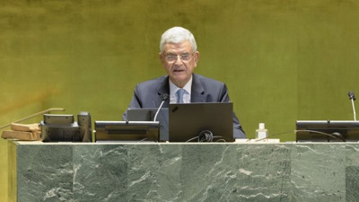 BM'de, ilk Türk genel kurul başkanı Volkan Bozkır konuştu