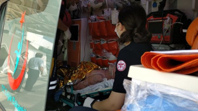 Kireç suyuna düşen kişi yaralandı