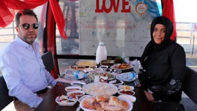 Aşk teleferiğine ziyaretçi akını, bu heyecanı herkes yaşamalı