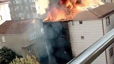 Pendik'te korkutan yangın (06 Ekim 2020)