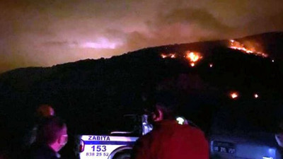 Alevler Ankara semalarından gözüktü!