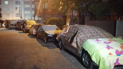 Doluya karşı önlemler alınırken gece çamur yağdı