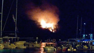 Alevler gökyüzüne yükseldi! Milas'ta yine orman yanıyor