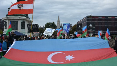 Avusturya'da Ermenistan'ın saldırıları protesto edildi