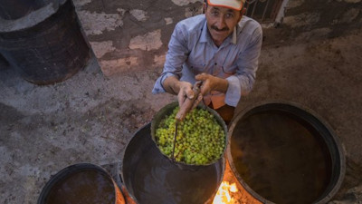 Mersin'de üzümler meşe külünün suyuna bandırılıyor. Bir kaşığı bile kansızlığı yok ediyor