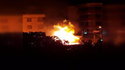 Beykoz'da belediye otobüsü kül oldu