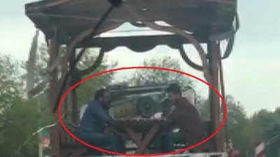 Kamyonet kasasındaki tavla keyfine para cezası