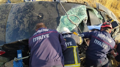 Nevşehir'de feci kaza. Otomobil şarampole yuvarlandı, ölü ve yaralılar var