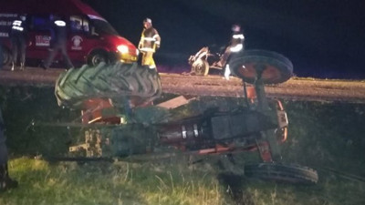 Kaza sonrası devrilen traktörün sürücüsü hayatını kaybetti