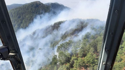 Mersin'deki orman yangını yerleşim yerlerine yöneldi. 50 hane boşaltıldı
