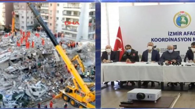Bakanlar depremin vurduğu İzmir'deki son durumu açıkladı