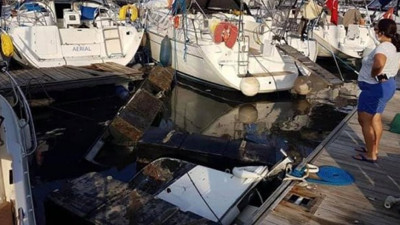 Tsunami Seferihisar’ı aldı götürdü, Tsunami sonrası Sığacık Marina bu hale geldi!
