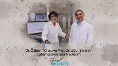 Akşener'den Dr. Özlem Türeci ve Prof. Dr. Uğur Şahin mesajı