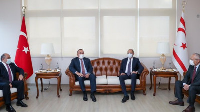 Dışişleri Bakanı Mevlüt Çavuşoğlu Kıbrıs'ta