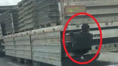 Kamyon kasasında tehlikeli yolculuk