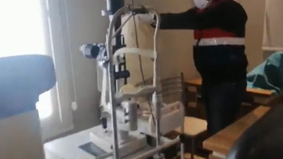 Ruhsatsız göz polikliniğine şok baskın