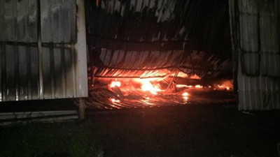 Yangın çıkan fabrikada milyon liralık zarar