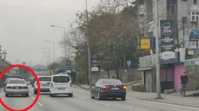 Trafik magandası böyle görüntülendi