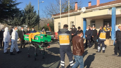 Koronadan ölen ambulans şoförüne son görev