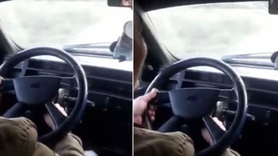 Bartın’da pes dedirten görüntüler. Direksiyonu söktü kurbağacık anahtarla otomobil kullandı. Magandalığın sınırı yok